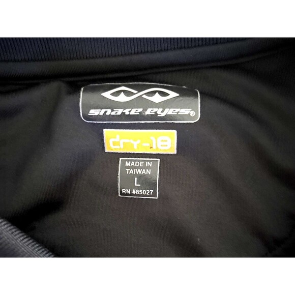 Snake Eyes Men's Black Large Long Sleeve Polyester Golf/Polo Shirt Dry-18 - Picture 3 of 4